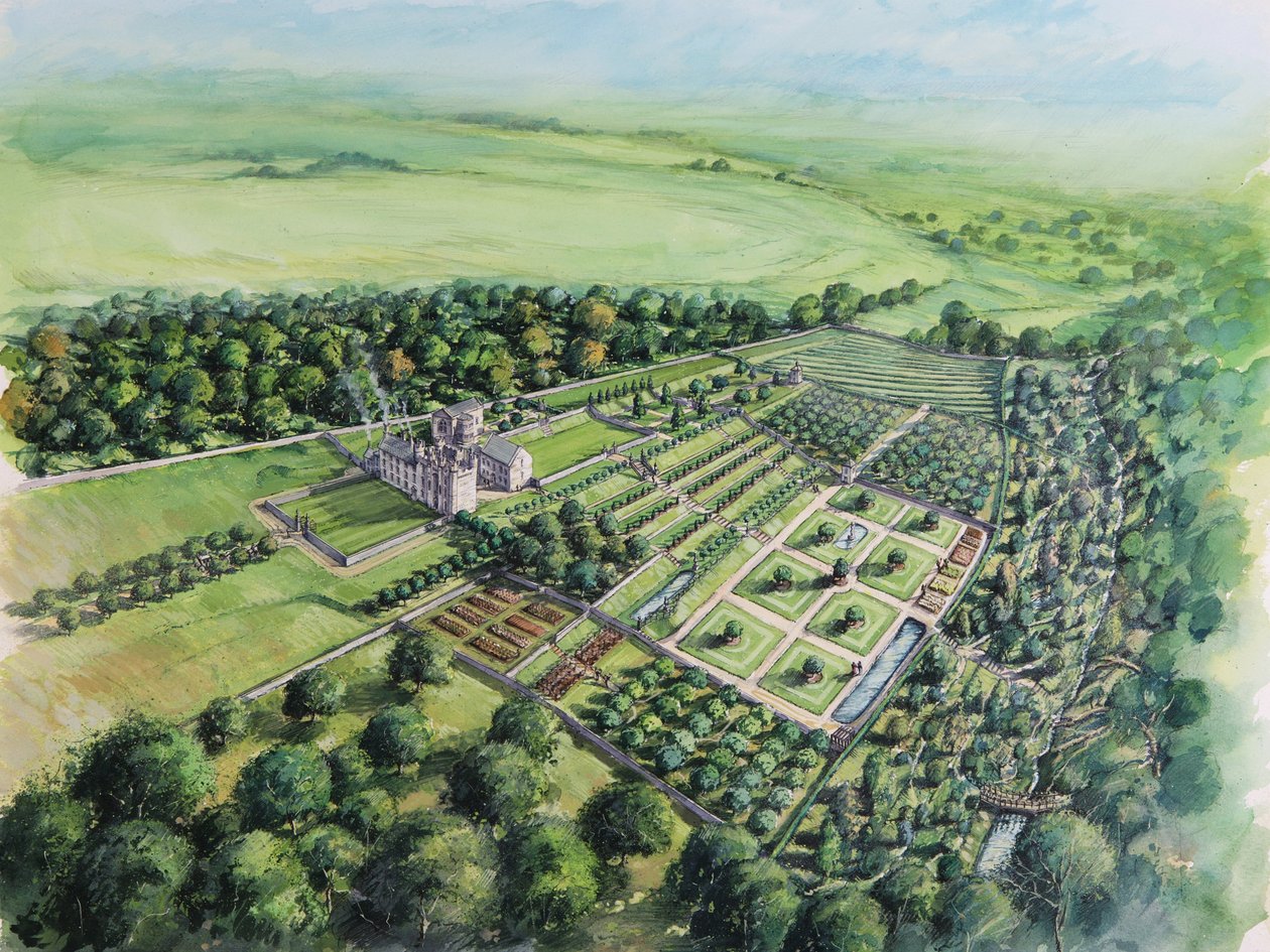 Hylton castle, tidigt 1700-tal, c1980-2010 av Peter Dunn