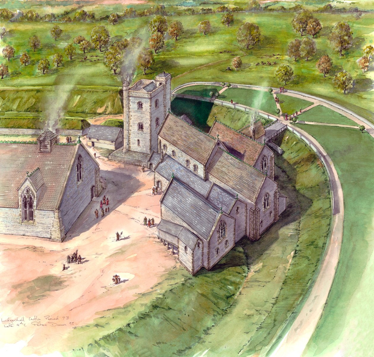 Ludgershall Castle, sent 1300-tal, c1990-2010 av Peter Dunn