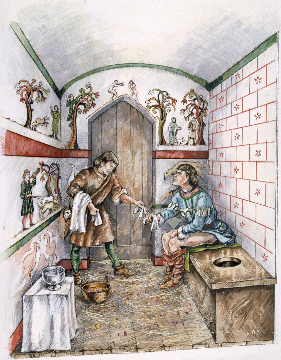 Medeltida latrin, c1350, c1990-2010 av Peter Dunn