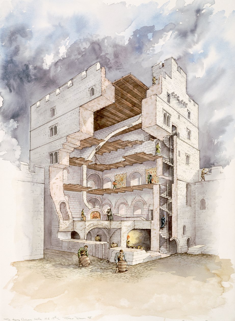 Norham Castle, mitten av 1400-talet, 1990-2010 av Peter Dunn