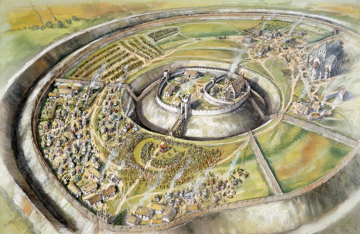 Gamla Sarum, 1086, c1990-2010 av Peter Dunn