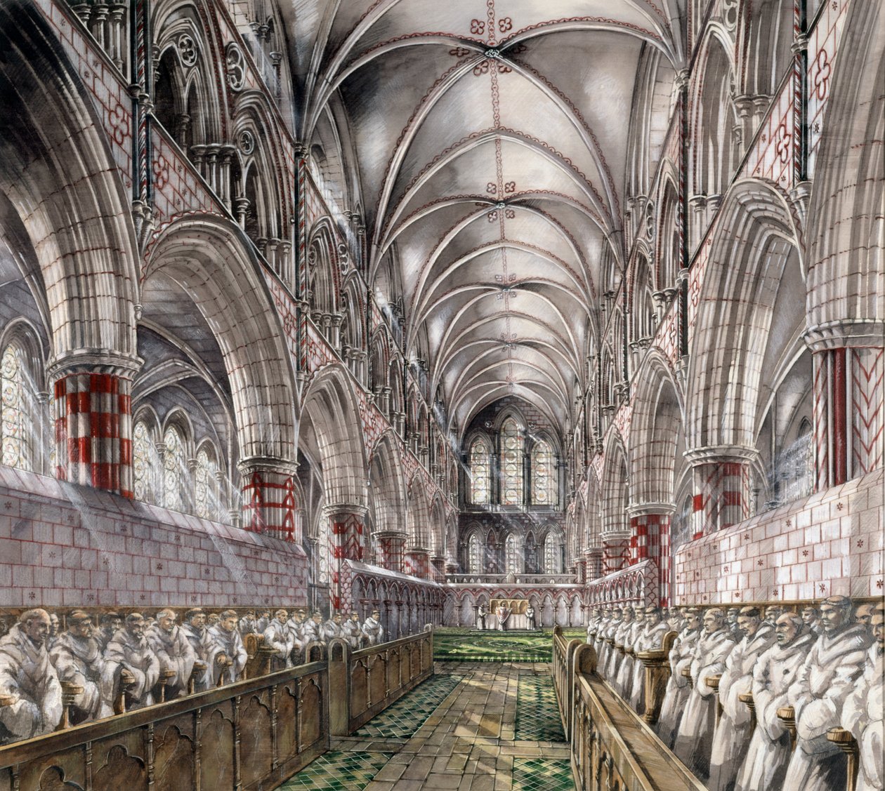 Rievaulx Abbey, 1200-talet, c1990-2010 av Peter Dunn