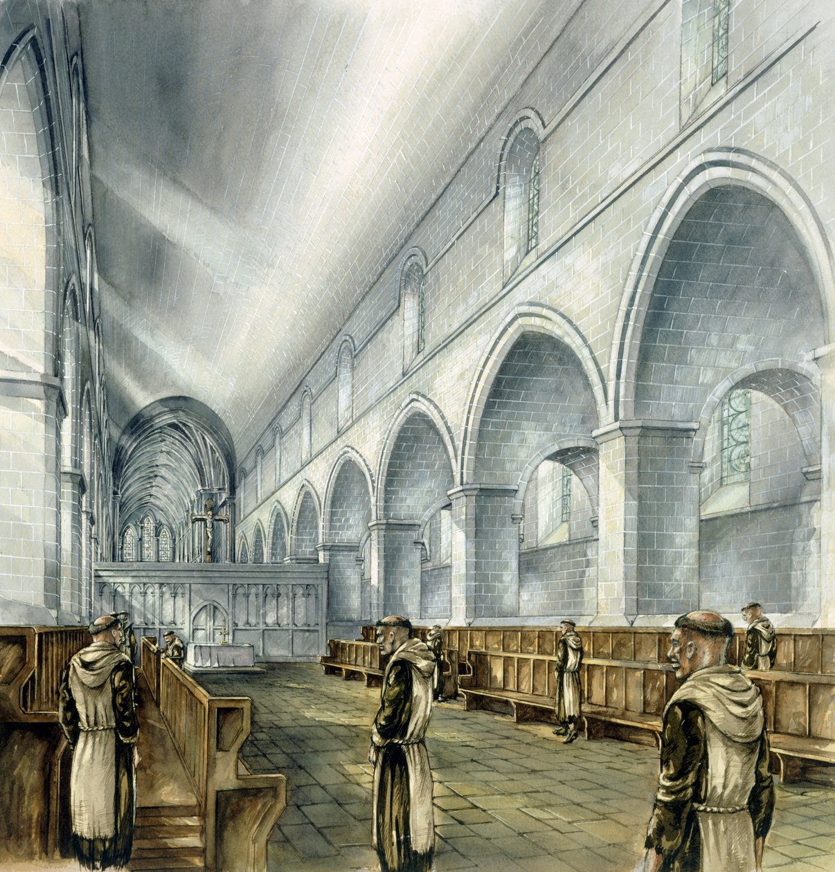 Rievaulx Abbey, 1200-talet, c1990-2010 av Peter Dunn