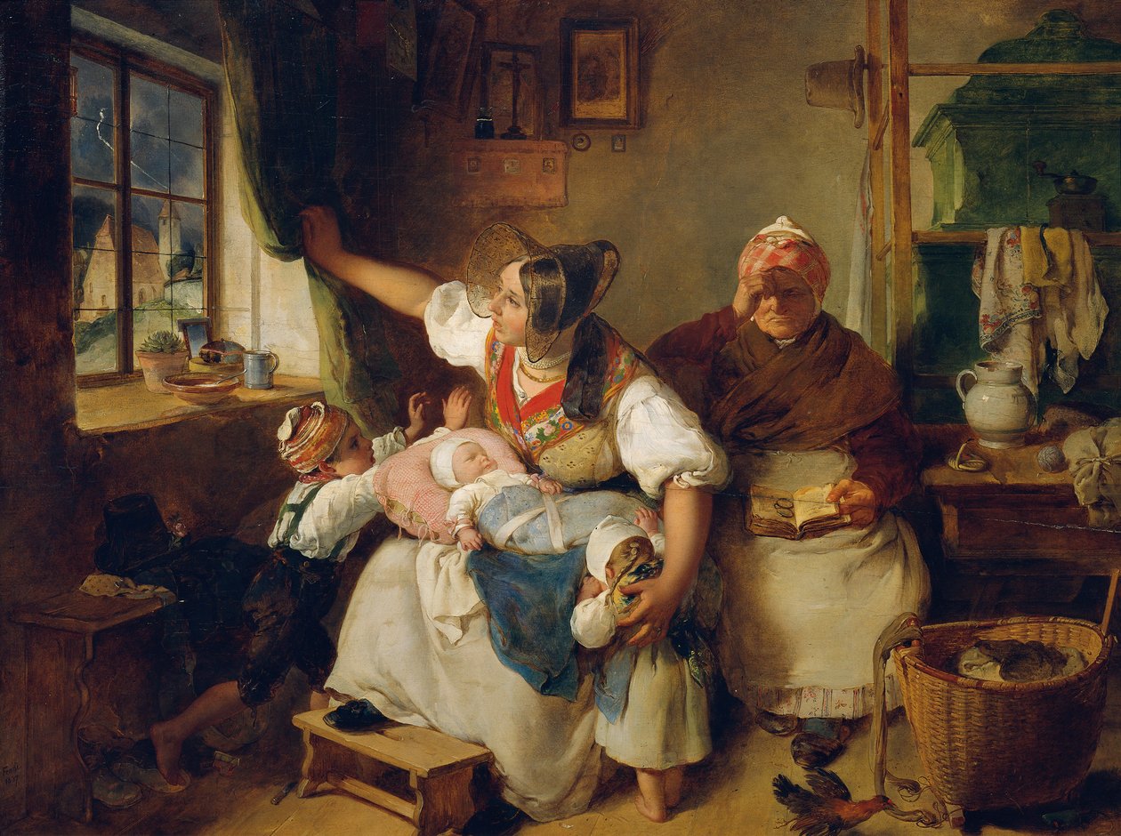 Stormen, 1837. av Peter Fendi