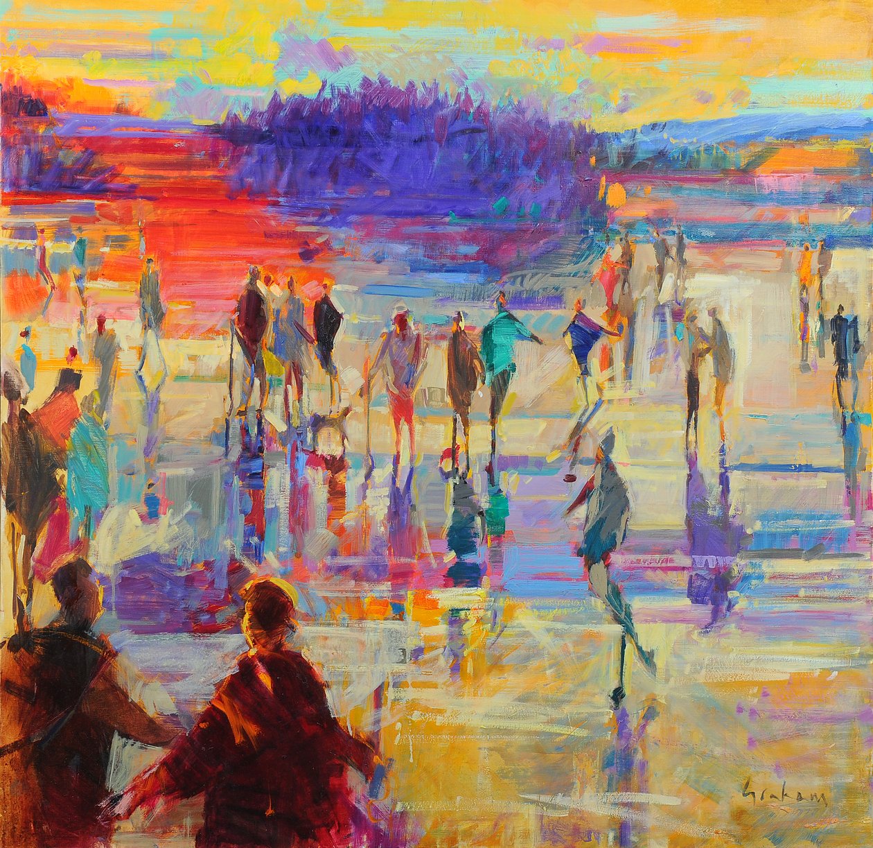 Bonspiel, Lake of Menteith av Peter Graham (Contemporary)