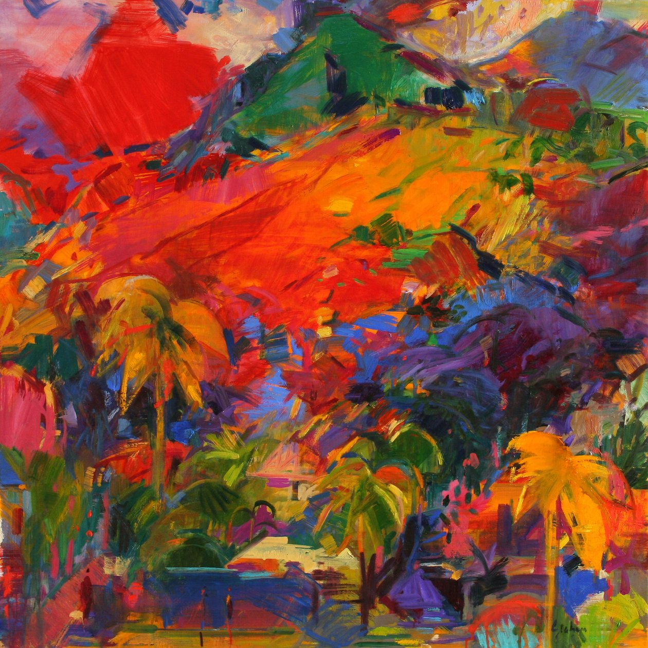 Polynesiskt landskap, 2011 av Peter Graham (Contemporary)
