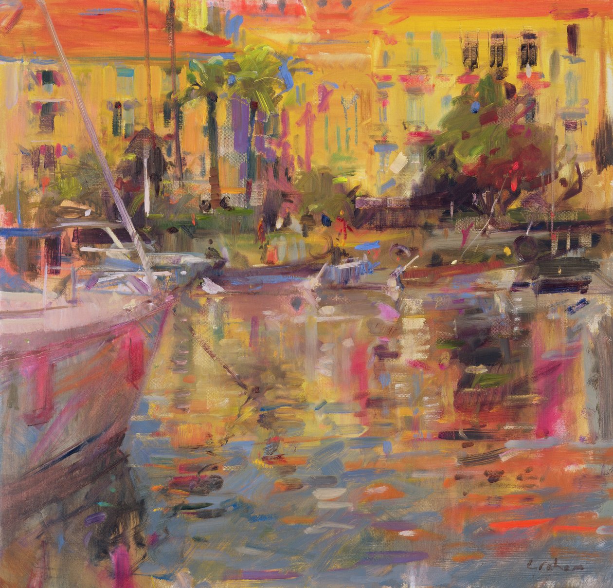 Riviera Moorings av Peter Graham (Contemporary)