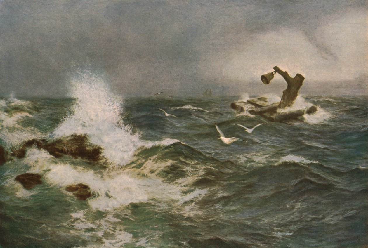 The Inchcape Rock, 1908, c1930. av Peter Graham