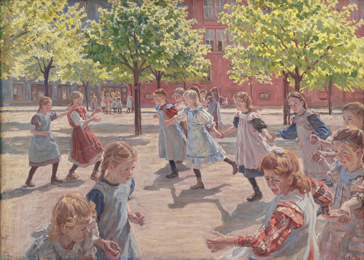 Lekande barn, 1907-1908 av Peter Hansen