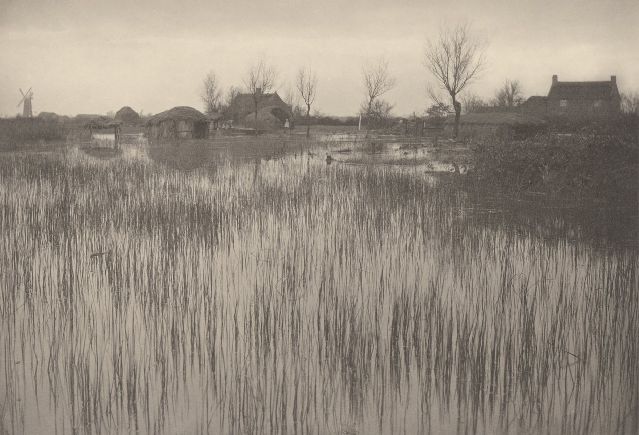 En ruskig strand,1886 (foto) av Peter Henry Emerson