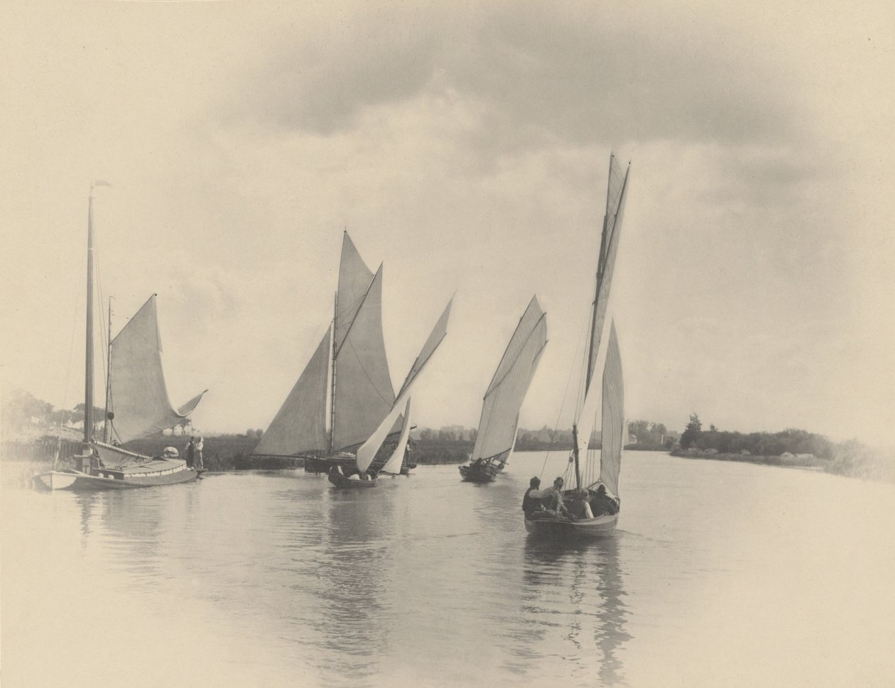 En seglingsmatch på Horning av Peter Henry Emerson