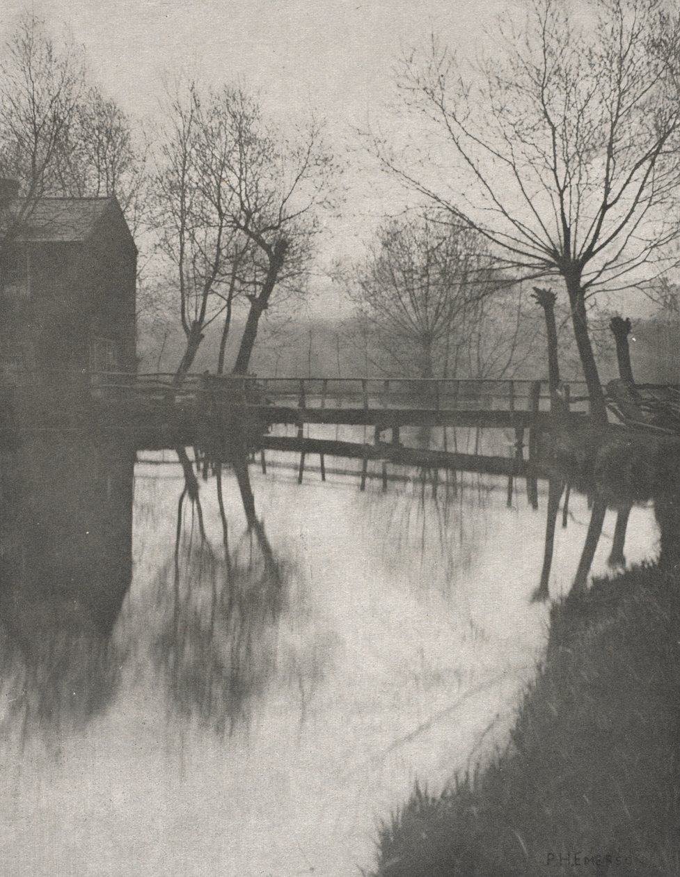 Gångbro nära Chingford av Peter Henry Emerson