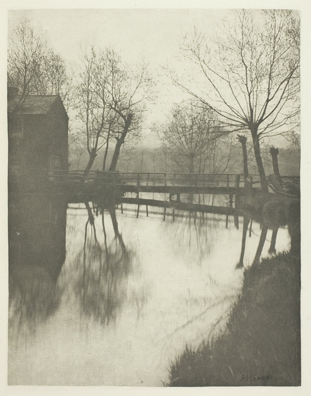Gångbro nära Chingford av Peter Henry Emerson