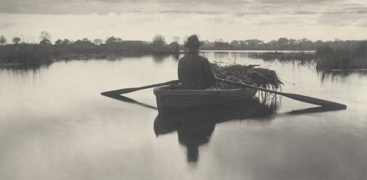 Rowing Home the Schoof-Stuff,1886 (foto) av Peter Henry Emerson