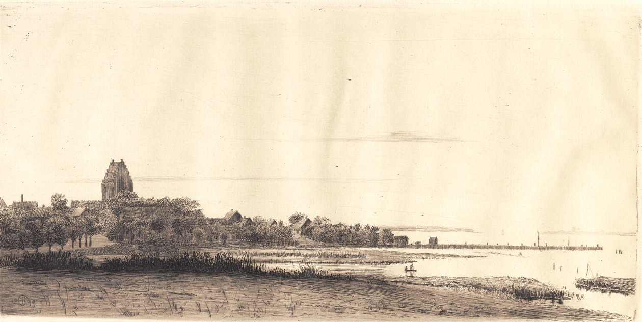 Kvällslandskap från Stubbekøbing av Peter Vilhelm Ilsted