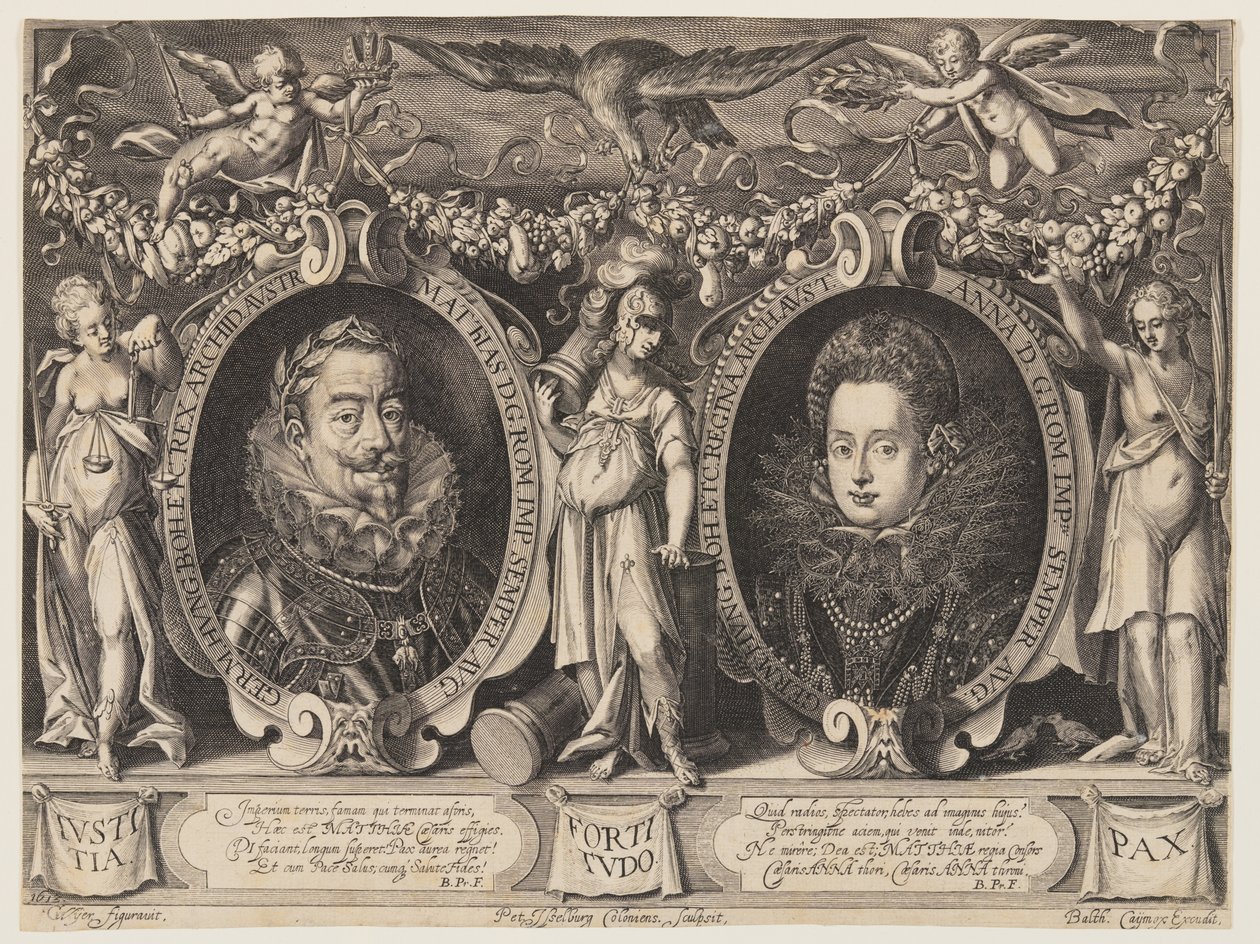 Kejsare Matthias och kejsarinnan Anna av Peter Isselburg