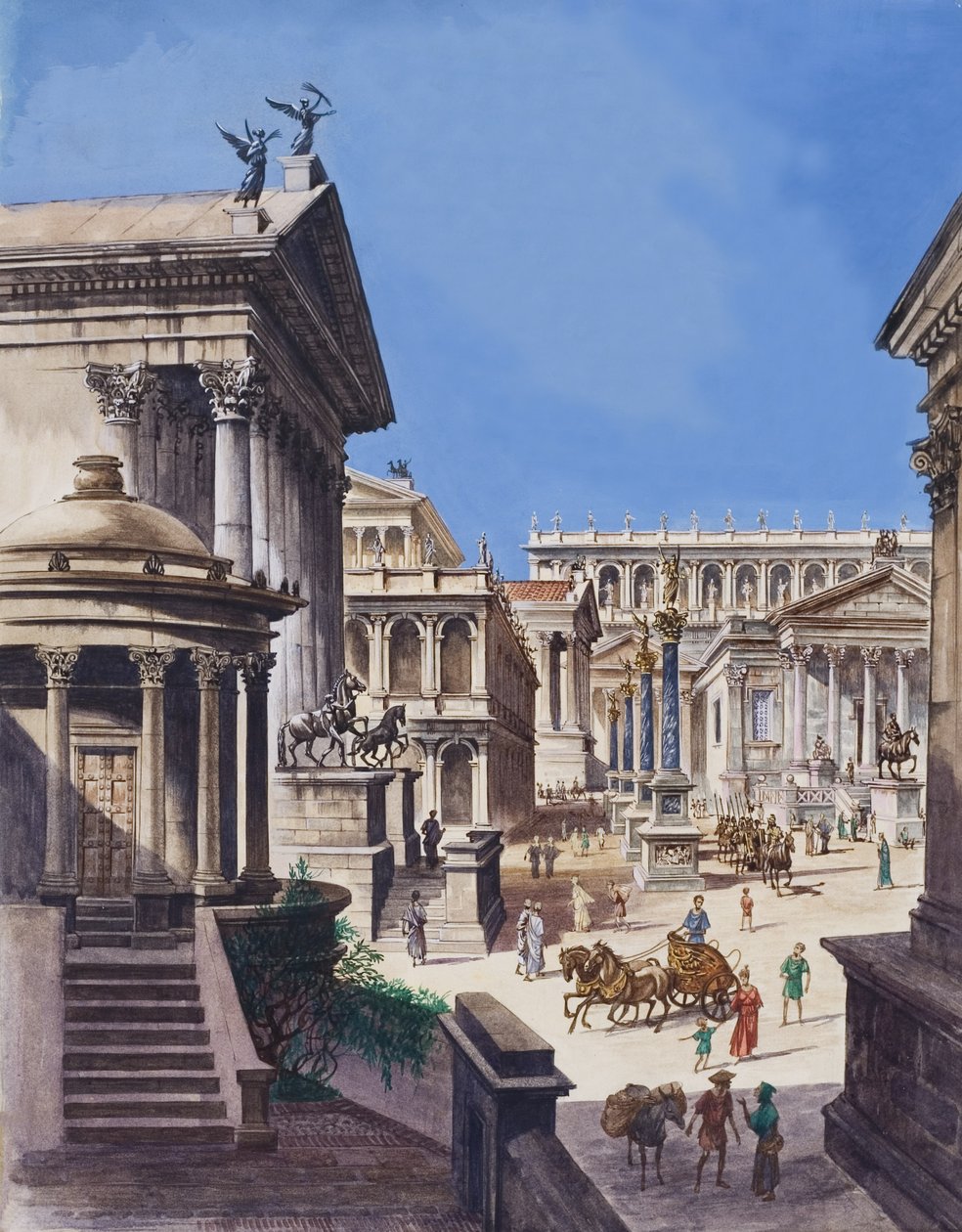 The Forum (gouache på papper) av Peter Jackson