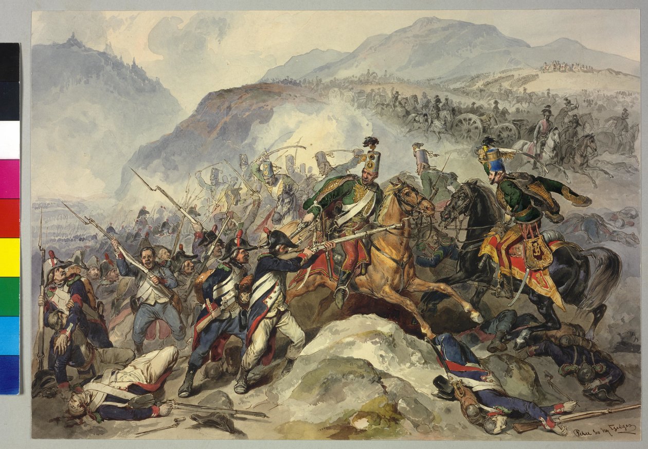 Slaget vid Tarvis 1797 (akvarell) av Peter Johann Nepomuk Geiger