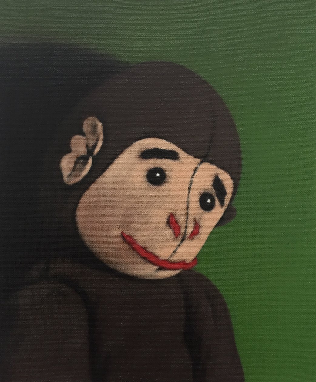 Monkey Portrait on Green, 2005 av Peter Jones