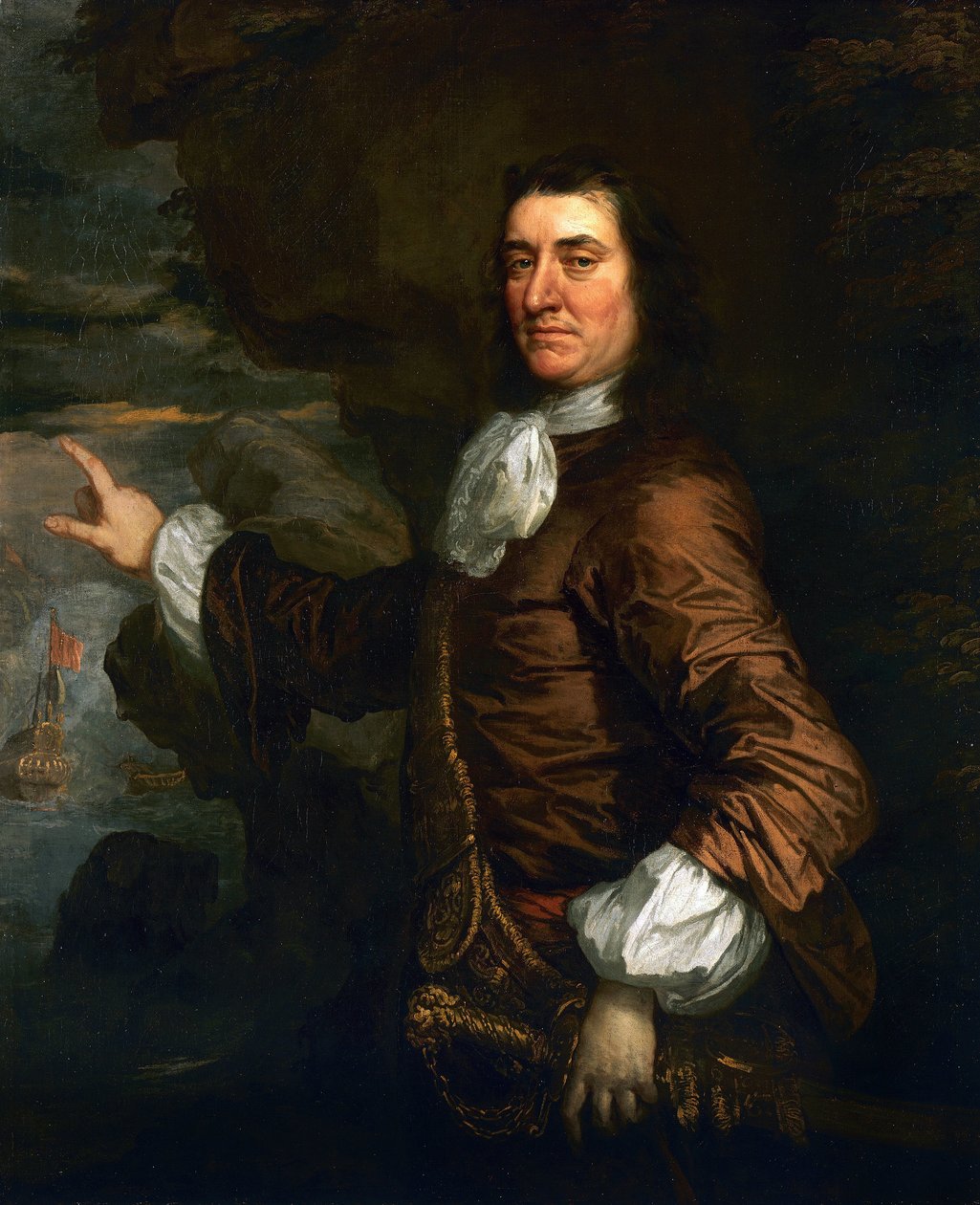 Porträtt av amiral Sir Thomas Allin av Peter Lely