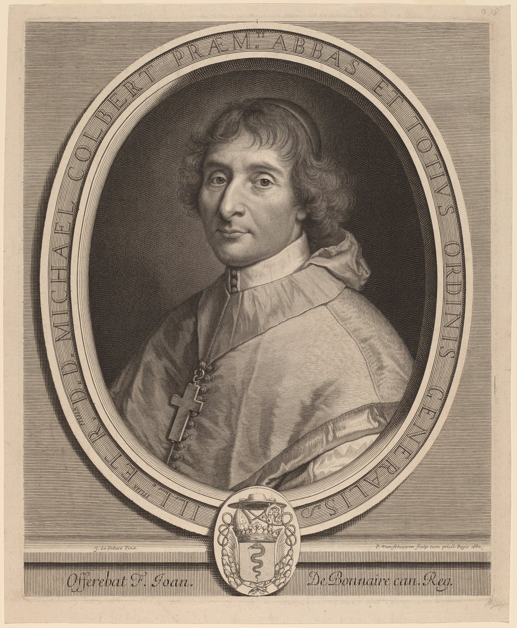 Michel Colbert av Peter Ludwig van Schuppen after Claude Lefebvre