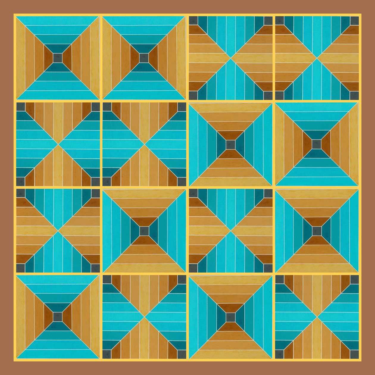 INSIDE UTE OCH UPPSIDA NED, 2016, (COLLAGE) av Peter McClure