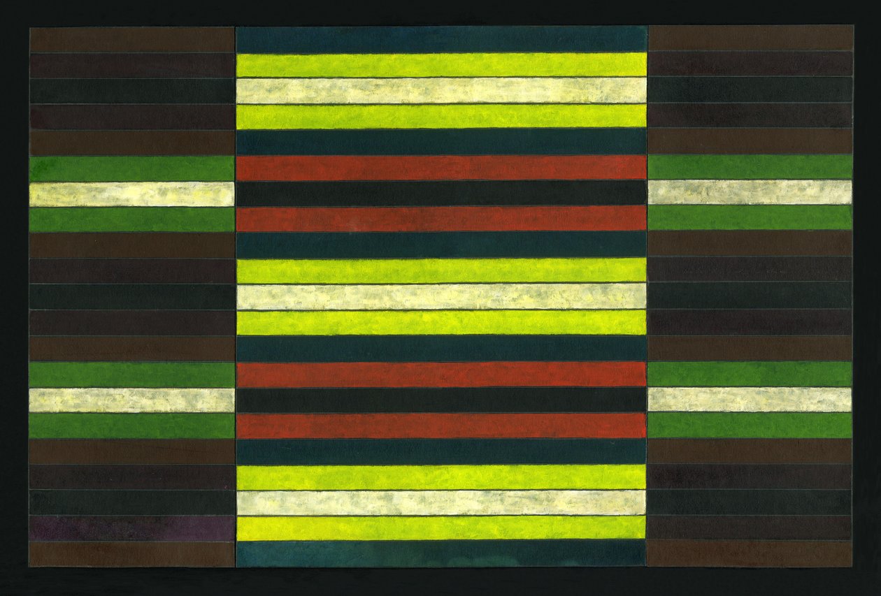 RANDIG TRIPTYCH No.6, 2003, (MÅLNING) av Peter McClure