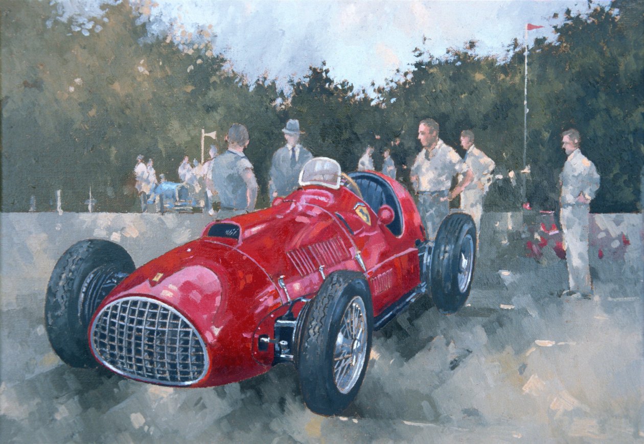 1951 Ferrari (olja på duk) av Peter Miller