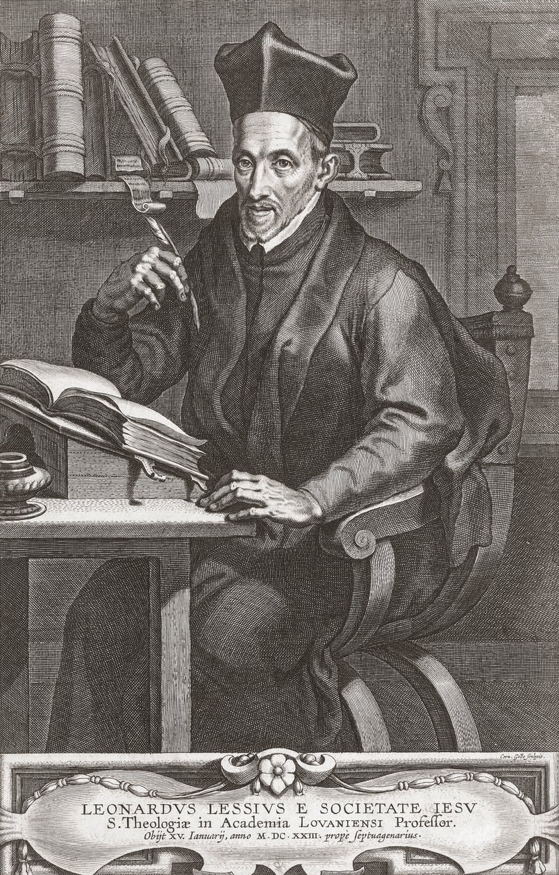 Leonardus Lessius, porträtt. av Peter Paul (after) Rubens