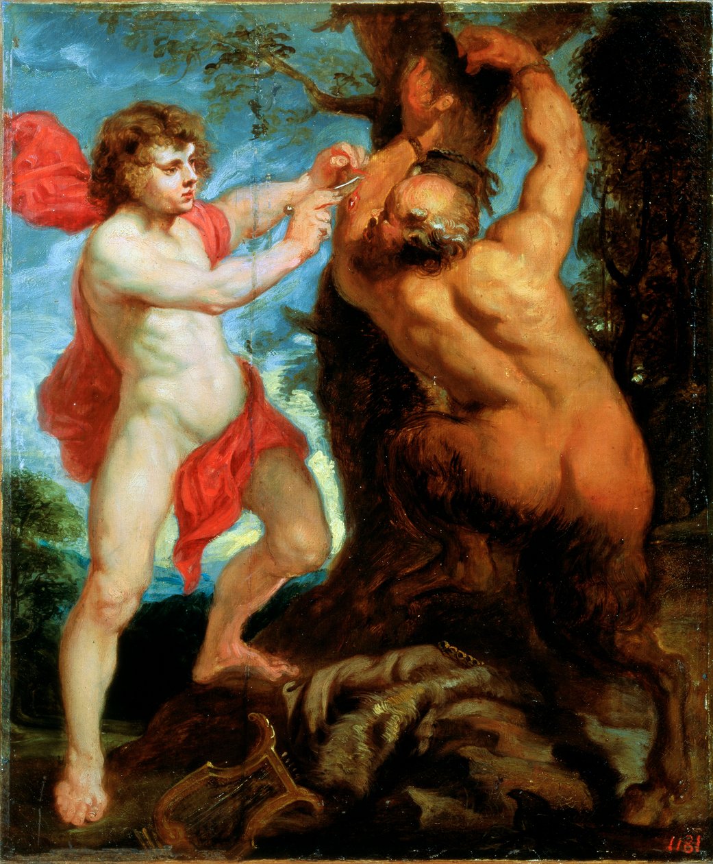 Apollo och Marsyas, 1600-talet av Peter Paul Rubens
