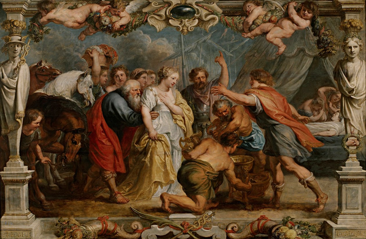 Briseis återlämnad till Akilles av Peter Paul Rubens