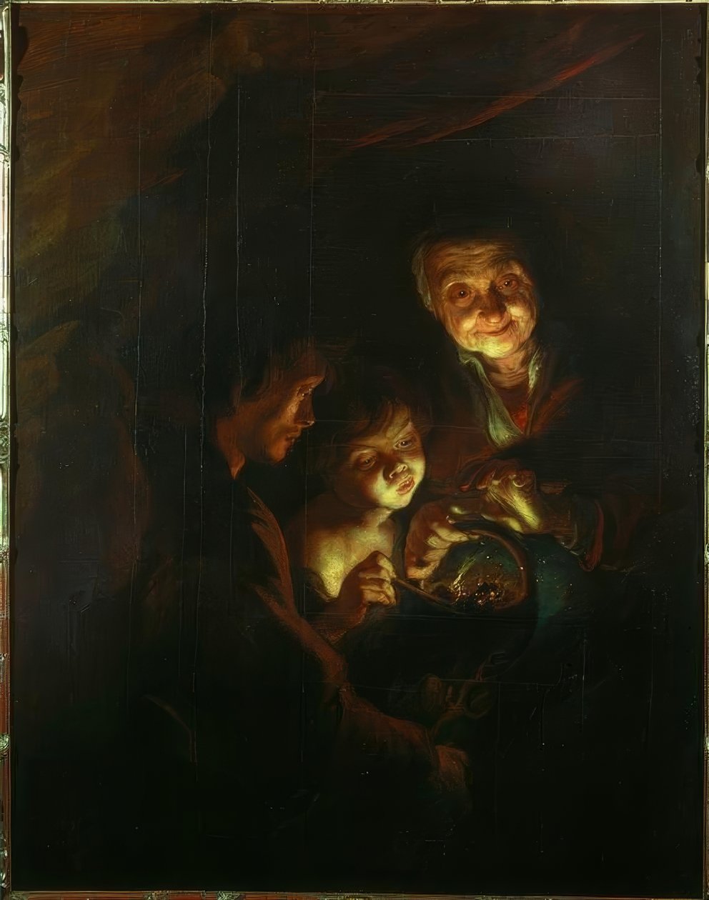 Den gamla kvinnan med brasen av Peter Paul Rubens