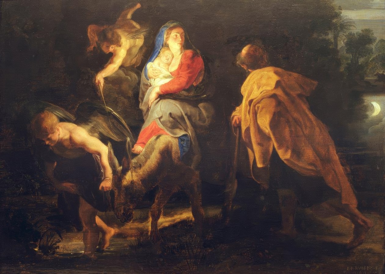 Flygningen till Egypten av Peter Paul Rubens