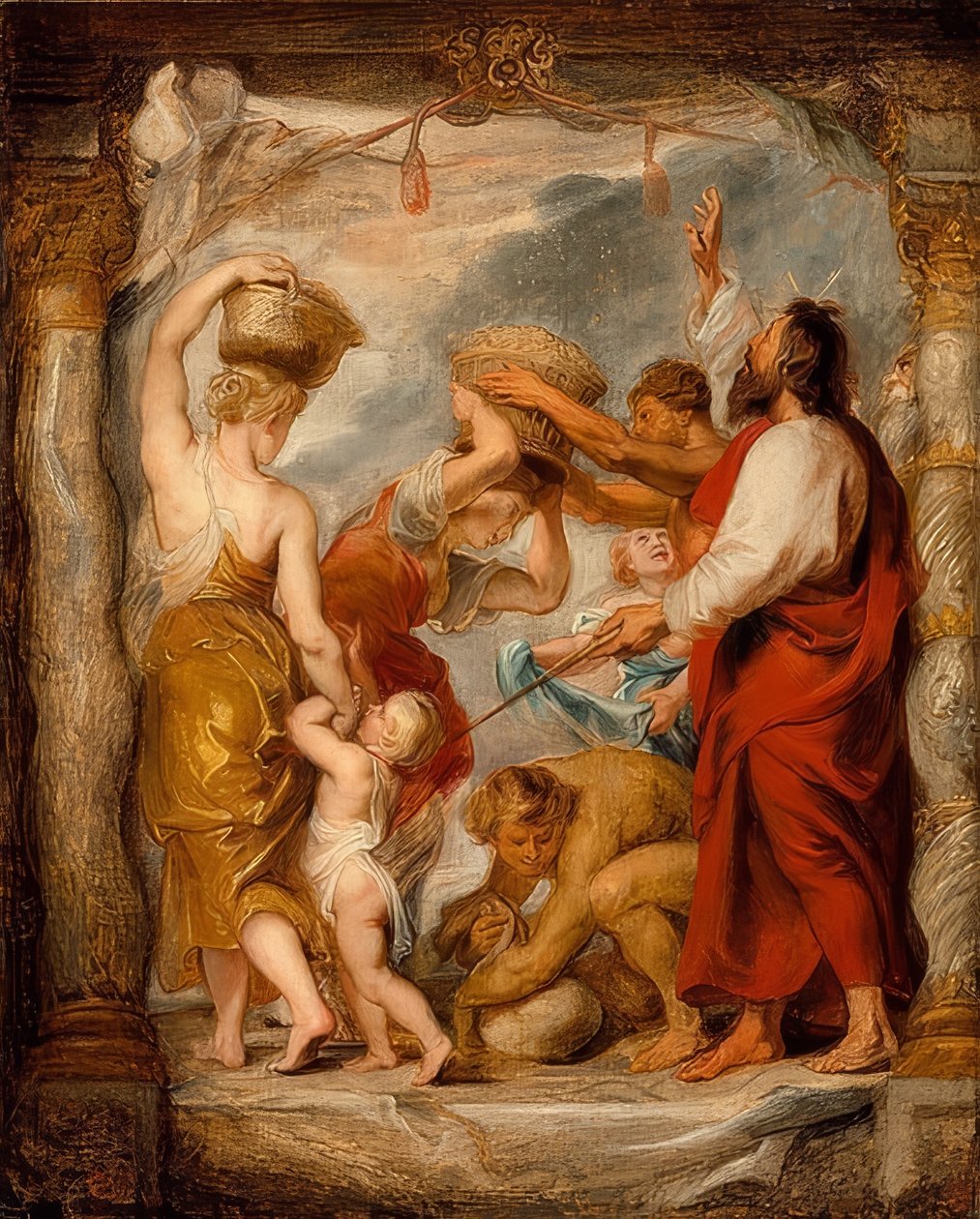 Die Mannalese. Um 1626-27 av Peter Paul Rubens