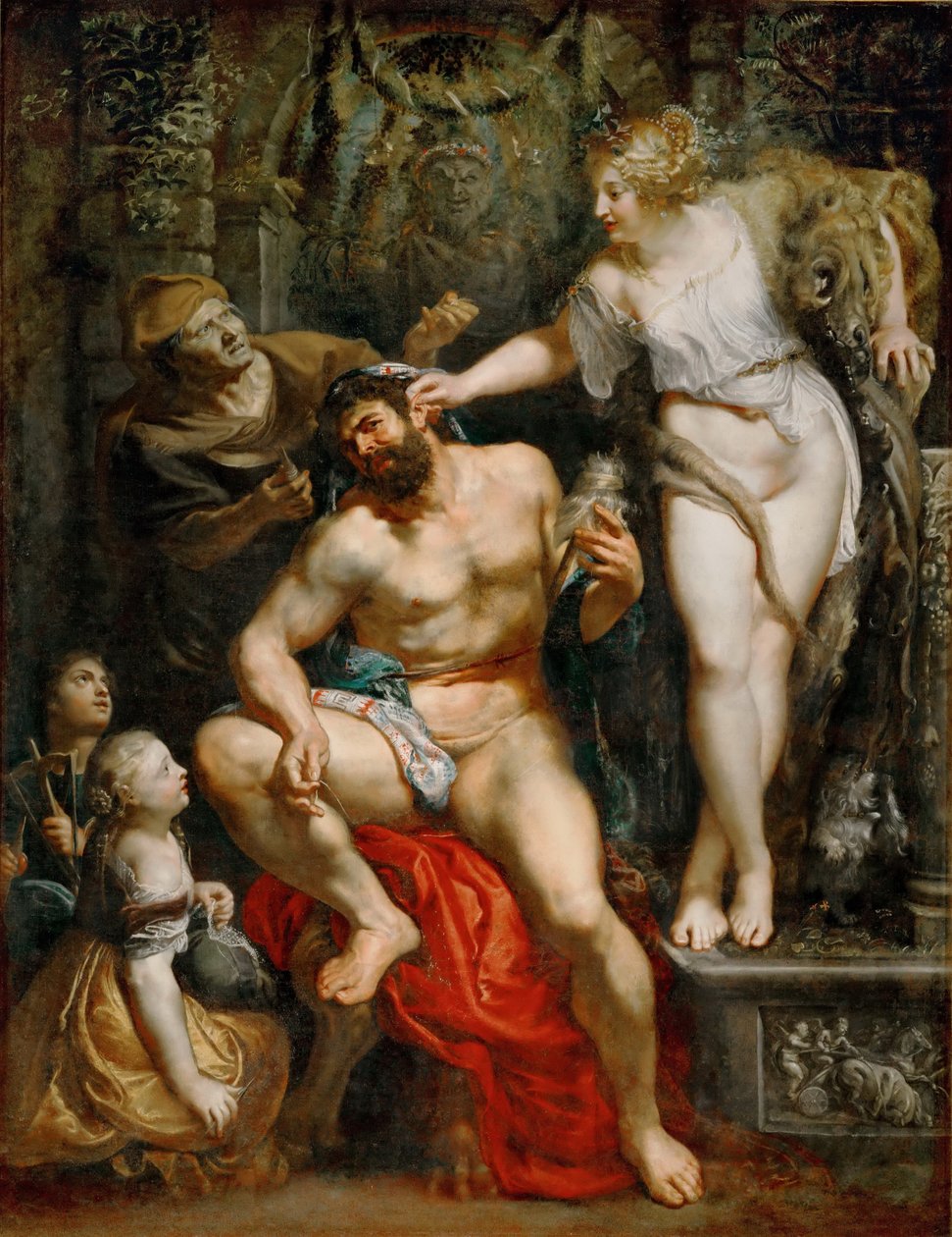 Hercules och Omphale av Peter Paul Rubens