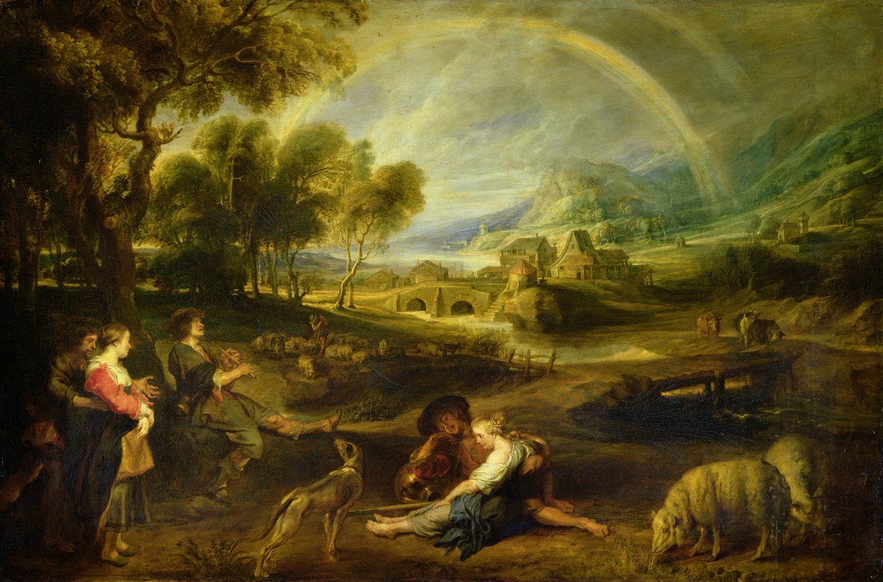 Landskap med en regnbåge av Peter Paul Rubens