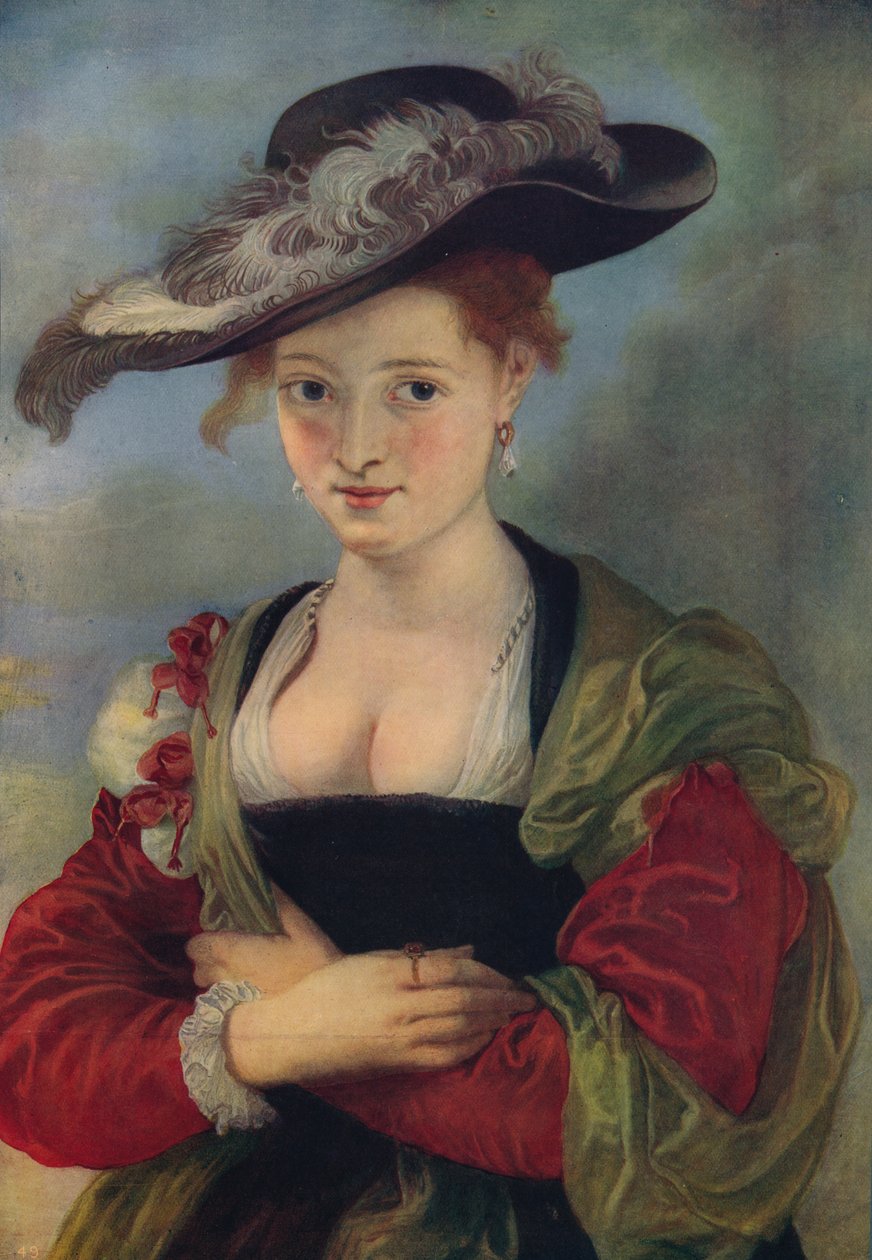 Stråhatten, c1622-1625, c1915 av Peter Paul Rubens
