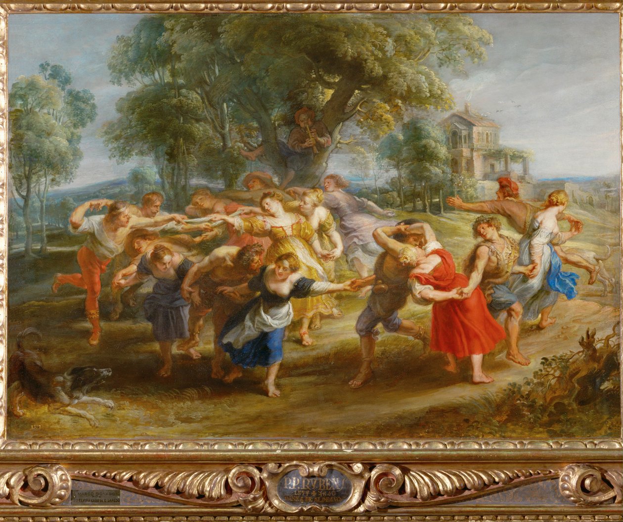 Böndernas dans, ca 1630 (målning på trä) av Peter Paul Rubens