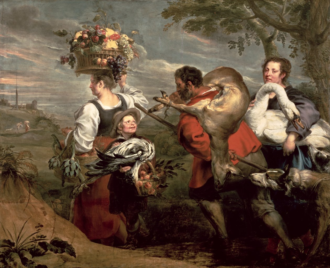 Bönder som går till marknaden av Peter Paul Rubens