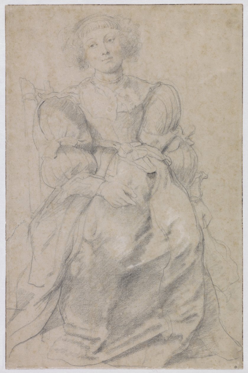 Porträtt av Hélène Fourment av Peter Paul Rubens
