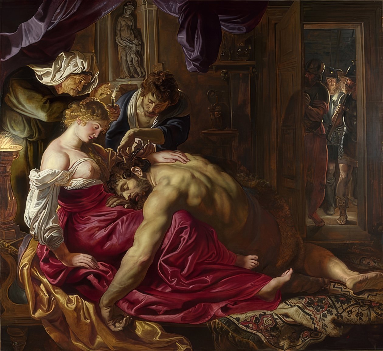 Simson och Delila. Omkring 1609-10 av Peter Paul Rubens