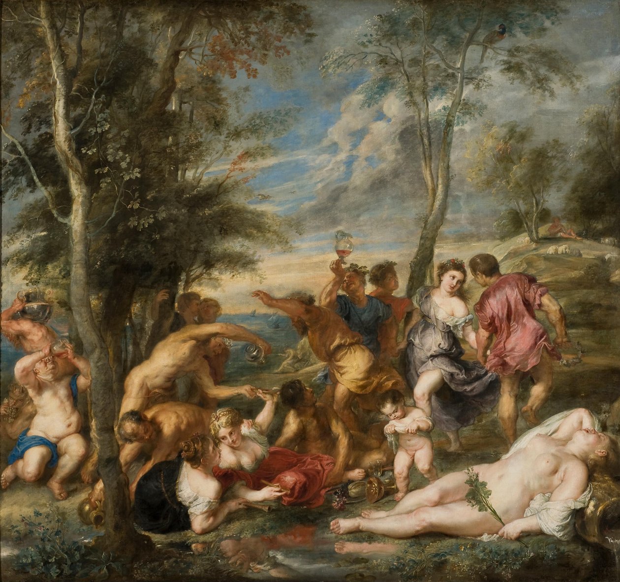 The Andrians, ca 1635 (olja på duk) av Peter Paul Rubens