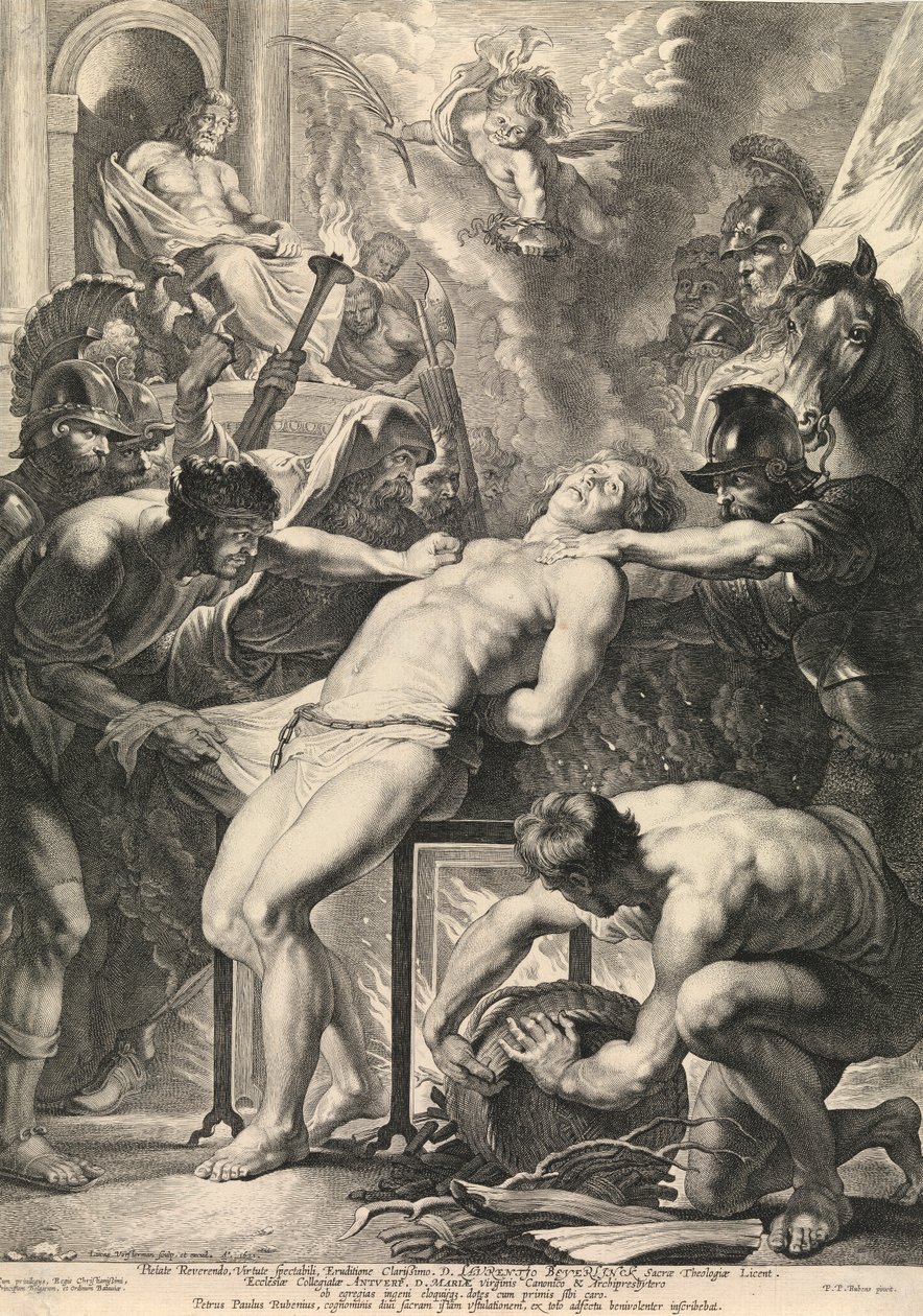 Sankt Laurentius martyrskap (gravyr) av Peter Paul Rubens