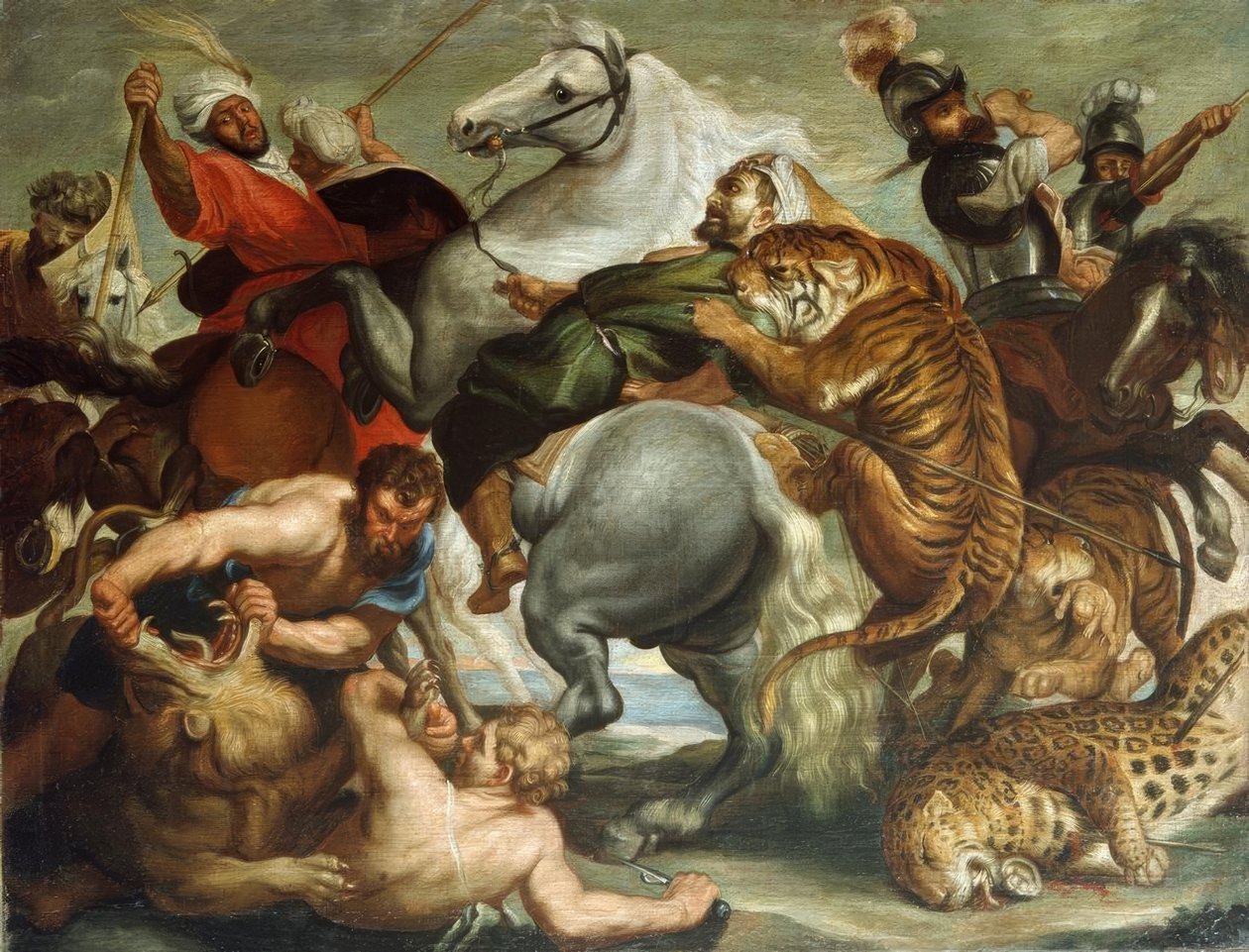 Tigerund Leopardjakt av Peter Paul Rubens