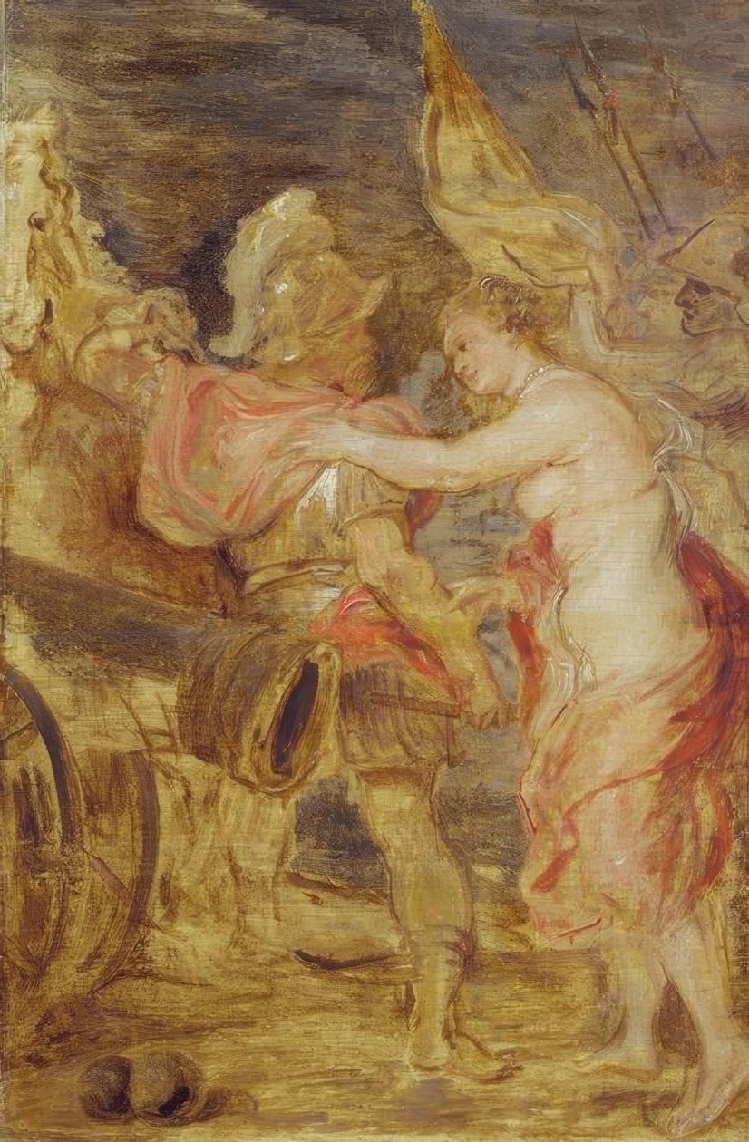 Venus följer med Mars till kriget av Peter Paul Rubens