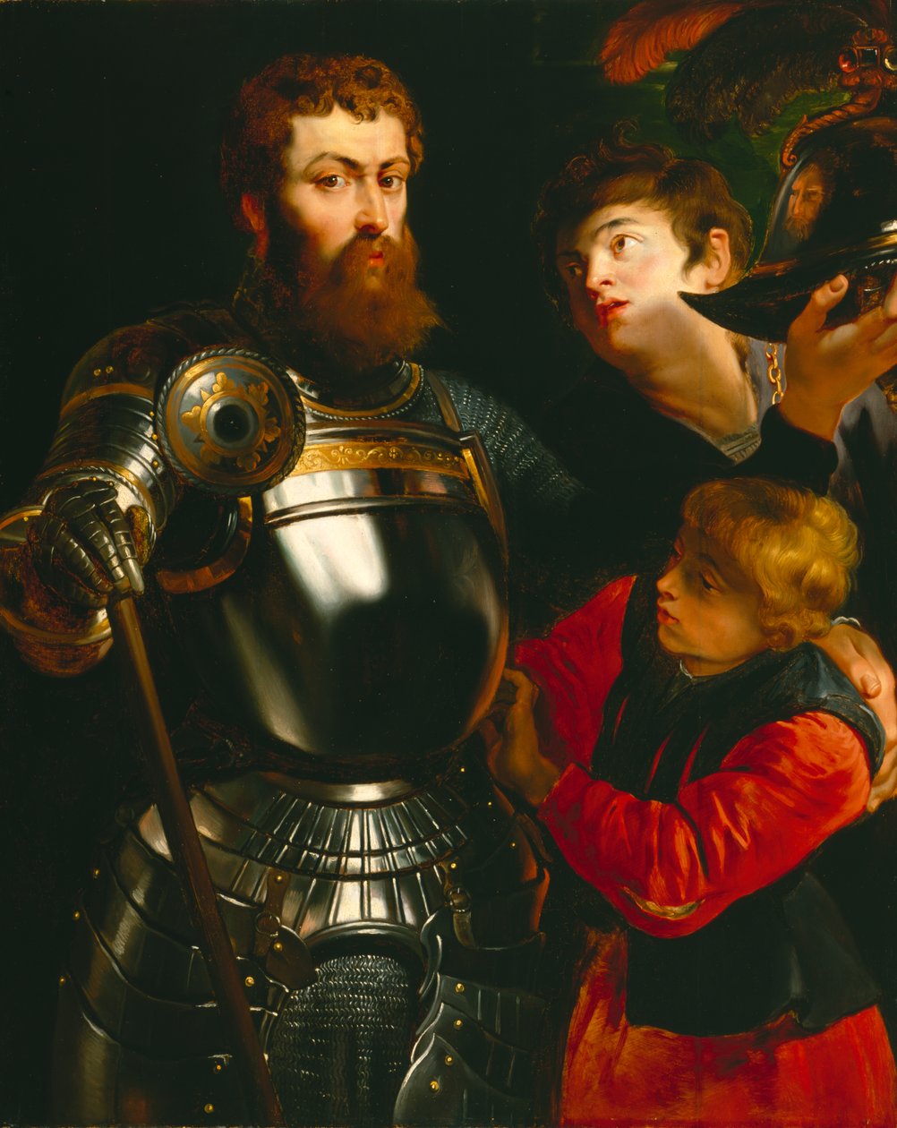 Warrior (olja på duk) av Peter Paul Rubens