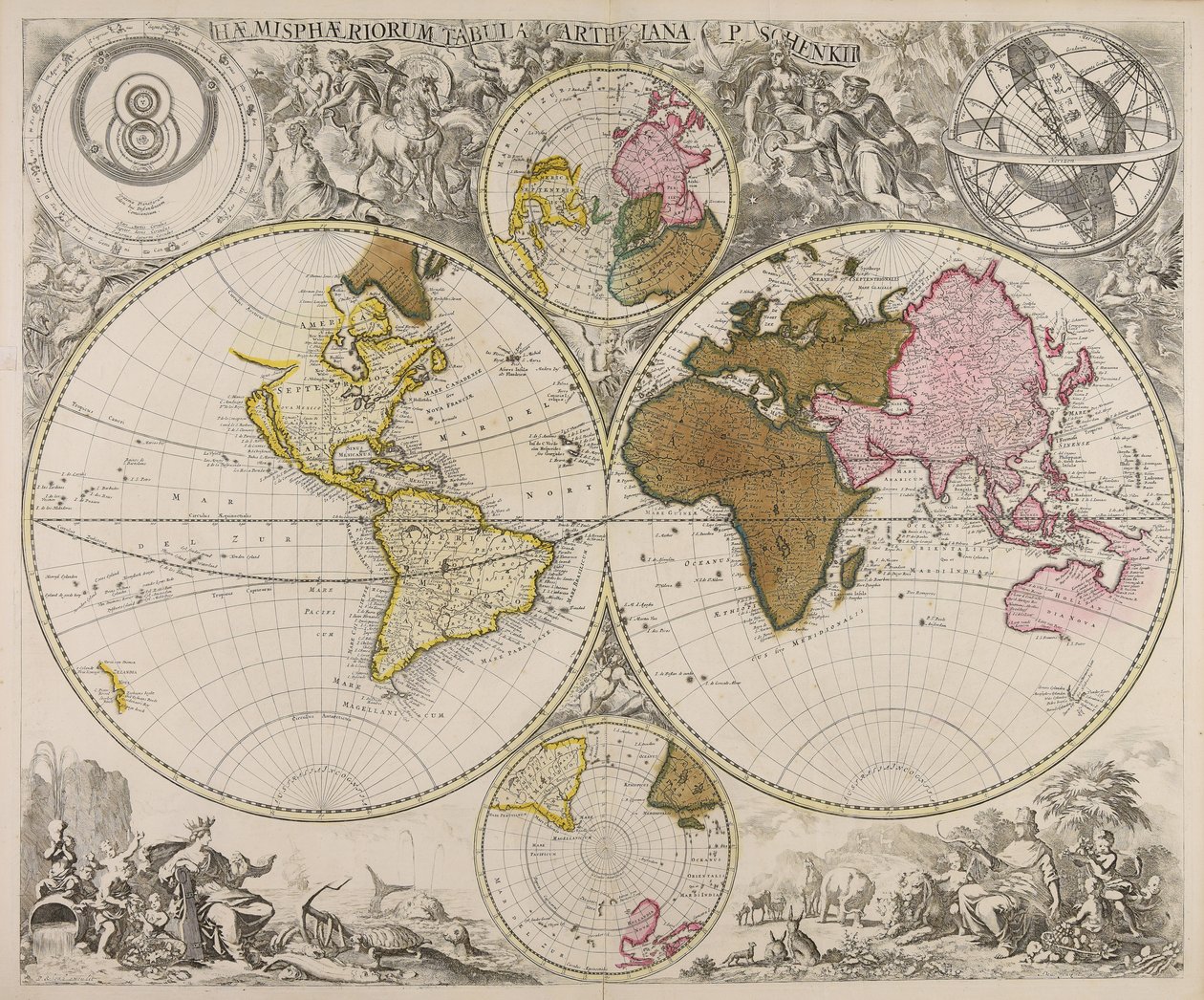 Haemisphaeriorum tabula Carthesiana av Peter Schenk the Elder
