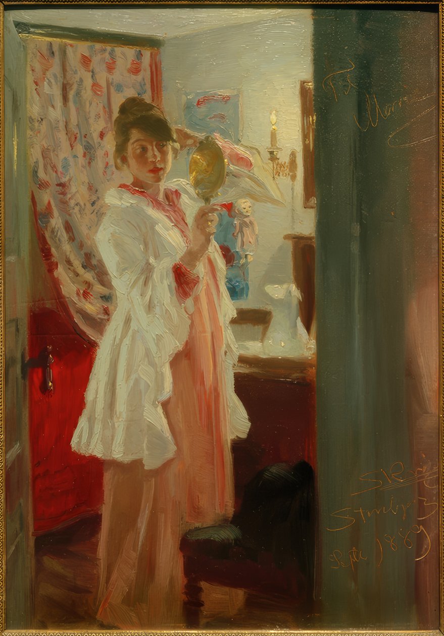 Interiör. Konstnärens fru av Peder Severin Krøyer