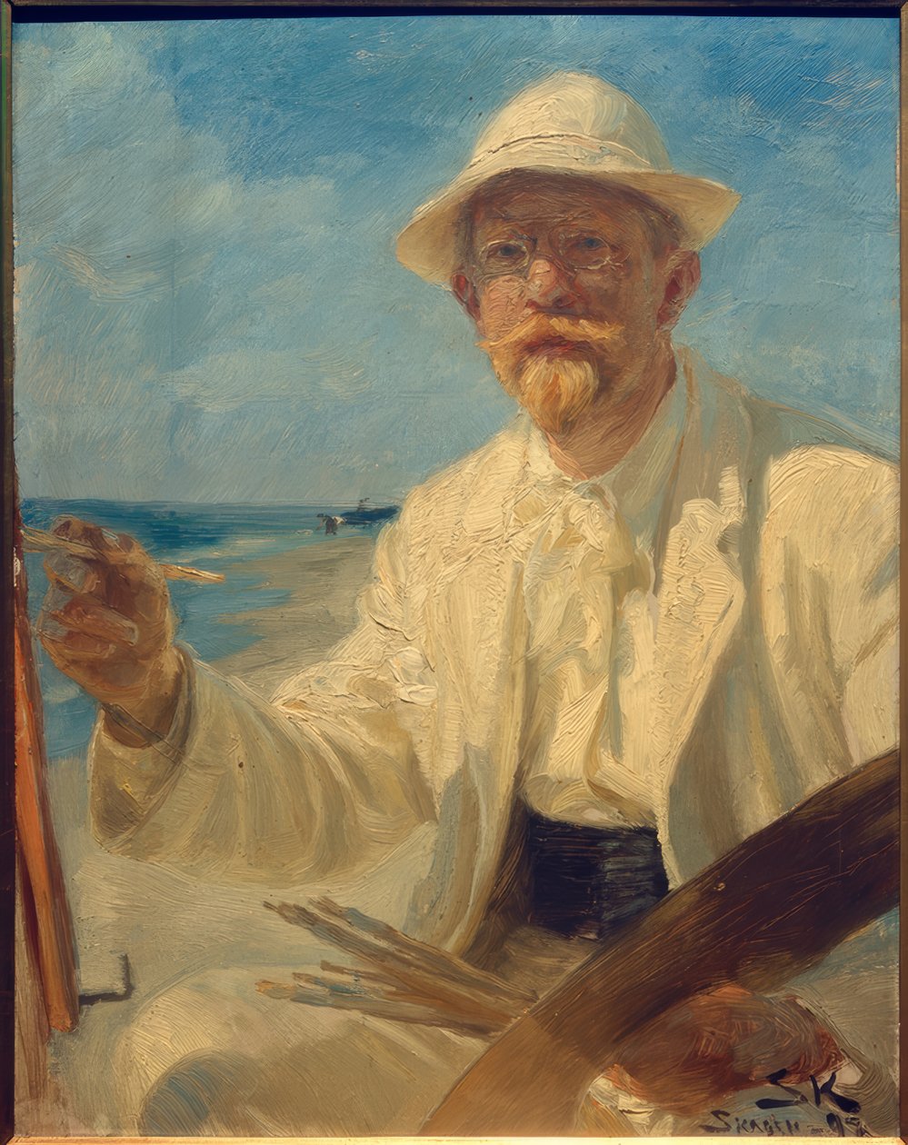 Självporträtt av konstnären av Peder Severin Krøyer