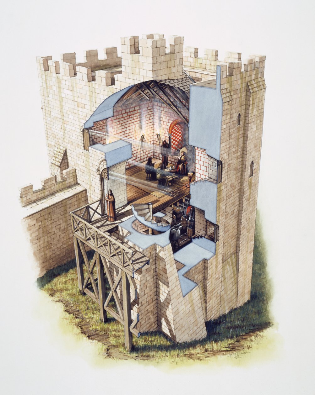 Peveril Castle, 1100-talet, c1990-2010 av Peter Urmston